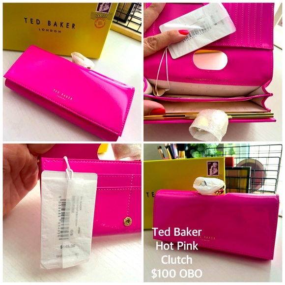 Ted Baker London Handbags - Ted Baker London - Hot Pink Clutch/Wallet